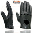 Milwaukee Leather SH869 Men's Black Deerskin Leather Unlined Professional Driving Gloves