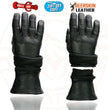 Milwaukee Leather SH870 Women's USA Deerskin Black Leather Gauntlet Winter Gloves w/ Gel Palm