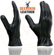 Milwaukee Leather SH886 Women's USA Deerskin Black Leather Unlined Lightweight Motorcycle Rider Gloves