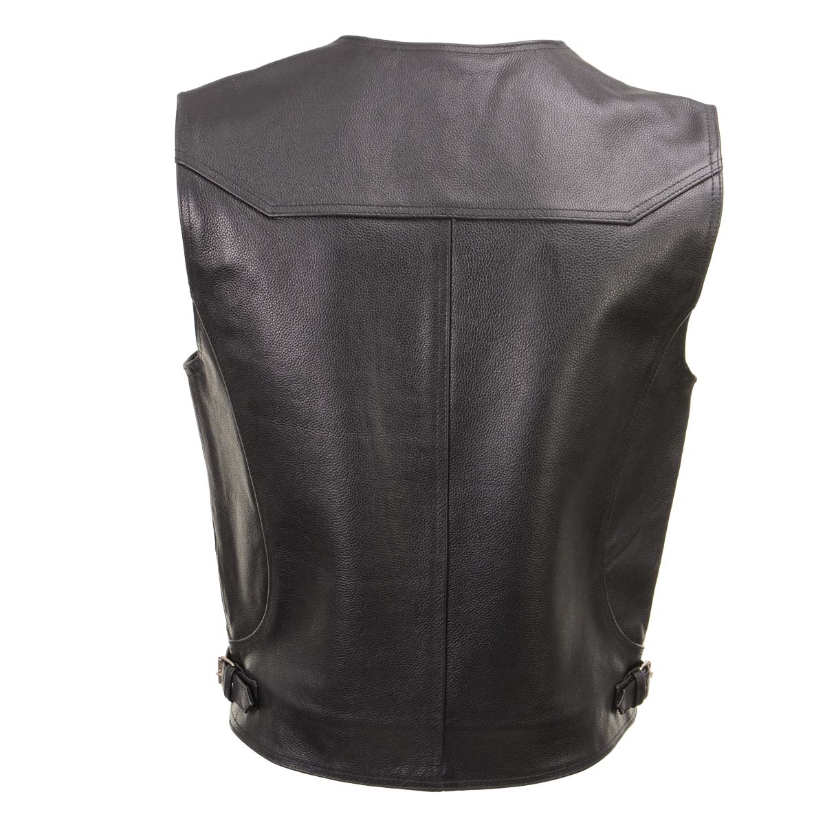 Xelement XS1927 Men's 'Road King' Black Motorcycle Leather Biker Vest