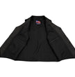 USA Leather 201 Men's Black 'Classy' Leather Motorcycle Rider Vest with Snap Button Closure