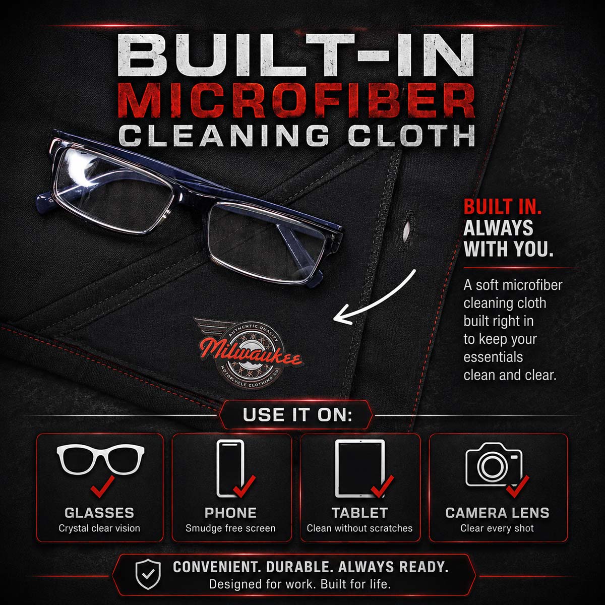 Milwaukee Motorcycle Clothing Co. Men's Mechanic Shirt, MMC16029