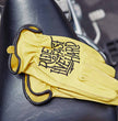 Hot Leathers GVD2001 Uni-Sex Gold 'Bolt' Deer Skin Leather Gloves
