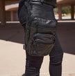 Hot Leathers CPL1001 Black Clip Pouch Leather Thigh Bag
