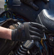 Milwaukee Leather MG7536 Men's Black Leather Gel Palm Motorcycle Gloves w/ Flex Knuckles and Cool-Tec Treatment