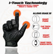 Milwaukee Leather MG7503 Men's Black Leather  i-Touch Screen Compatible Mesh Racing Motorcycle Hand Gloves W/ Reflector