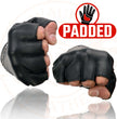 Milwaukee Leather MG7761 Women's Black Leather Gel Palm Fingerless Motorcycle Hand Gloves W/ Stylish ‘Wrist Detailing’