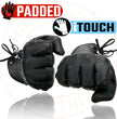 Milwaukee Leather MG7770 Women's Black Leather ’I - Touchscreen Compatible’ Laced Wrist Motorcycle Hand Gloves W/ Gel Palm
