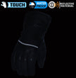 Milwaukee Leather MG7551 Men's Black Cowhide Leather Gauntlet Motorcycle Hand Gloves W/ i-Touch Screen and Waterproof