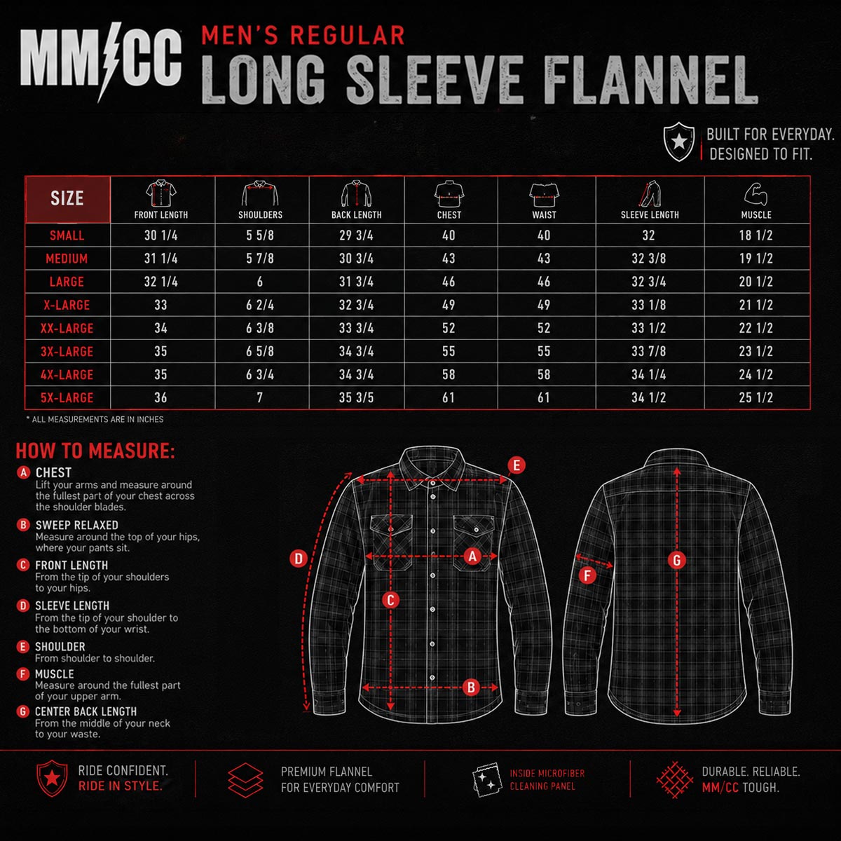 Milwaukee Motorcycle Clothing Co. Men's Long Sleeve Flannel Shirt, MMC11607