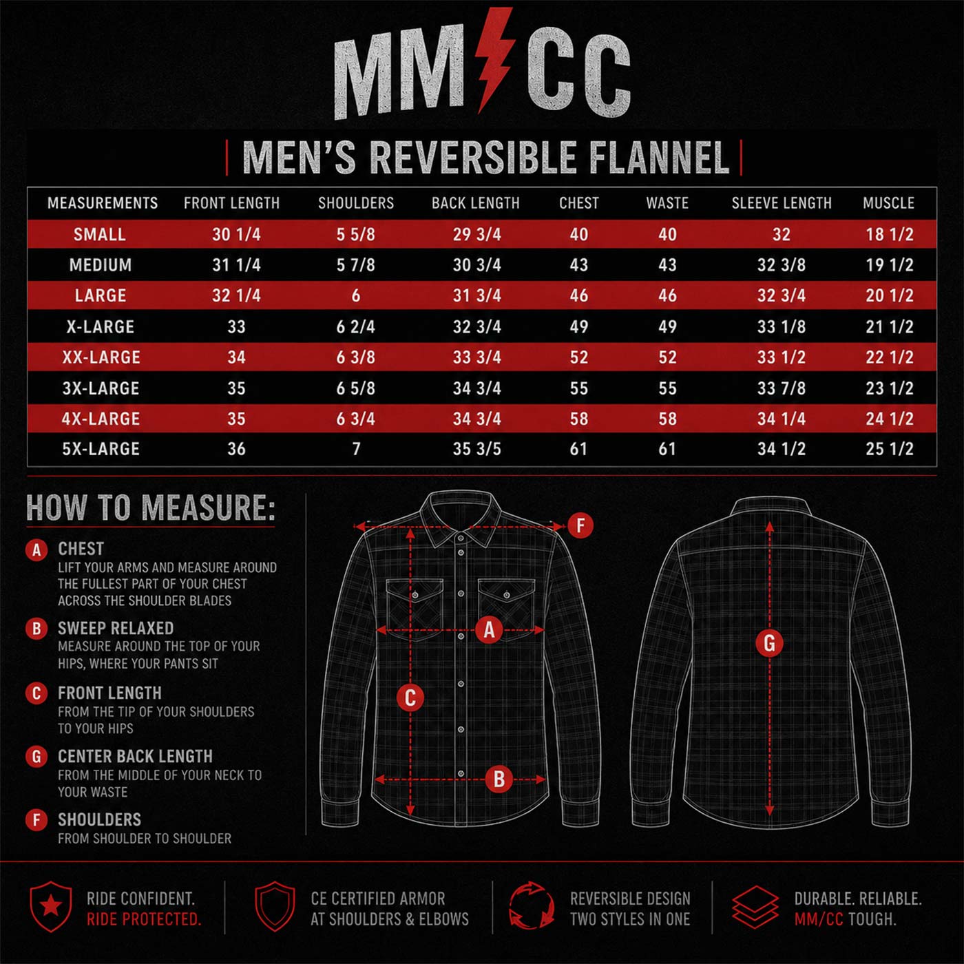 Milwaukee Motorcycle Clothing Co. Men's Reversible Flannel Shirt, MNG11805