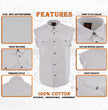 Milwaukee Leather DM4006 Men's White Denim Lightweight Shirt with Sleeveless Frayed Cut Off