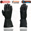 Milwaukee Leather G039 Men's Black Gauntlet Motorcycle Deerskin Long Cuff Thermal Lined Gloves