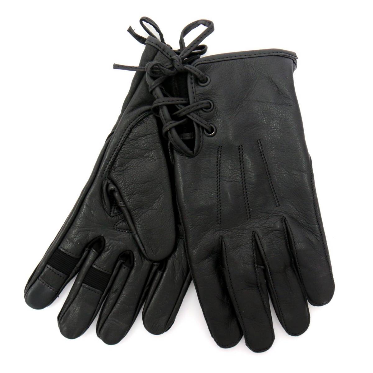 Hot Leathers GVL1011 Black Side Lace Ladies Leather Glove