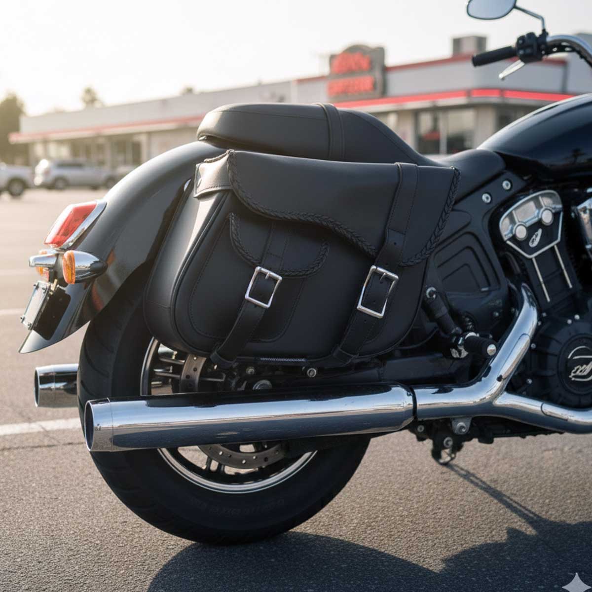 Milwaukee Performance SH66501ZB Black Medium Braided Zip Off PVC Throw Over Saddlebags