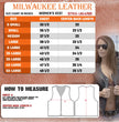 Milwaukee Leather LKL4700 Women's Black Premium Leather Side Laced  Motorcycle Biker Riders Vest w/ Snap Closure