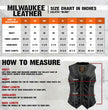 Milwaukee Leather Women's 'Bling' Black Leather V-Neck Motorcycle Rider Vest with Rhinestone Detail - LK4721