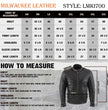 Milwaukee Leather LKM1700 Men's Premium Black Buffalo Leather Cruiser Motorcycle Jacket with CE Armort Protection