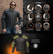 Milwaukee Leather Men's Matte Black Street CE Armored Motorcycle Vented Jacket - Reflective - LKM17012