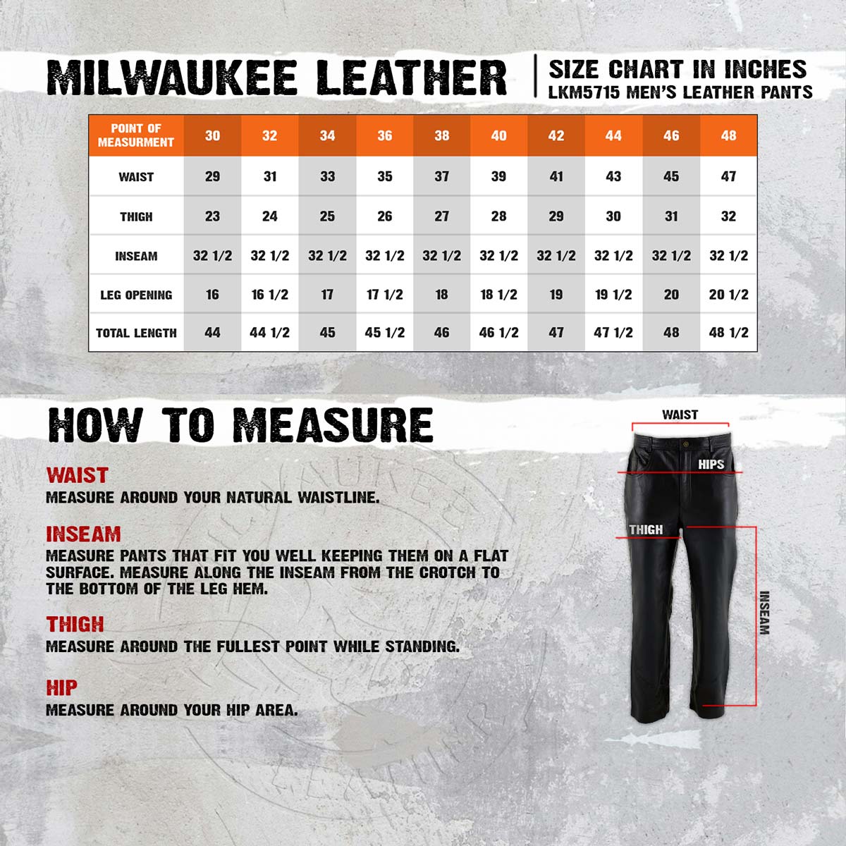 Milwaukee Leather LKM5716 Men's Classic Black Premium Leather
