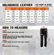 Milwaukee Leather LKM5716 Men's Classic Black Premium Leather Fitted Casual Biker Leather Pants