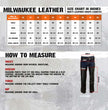 Milwaukee Leather LKM5721 Men's Black Easy Fit Premium Leather Motorcycle Biker Rider Chaps