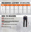 Milwaukee Leather LKM5724 Men's Black Braided Premium Leather Classic Fit Leather Chaps w/ Elastic Panel