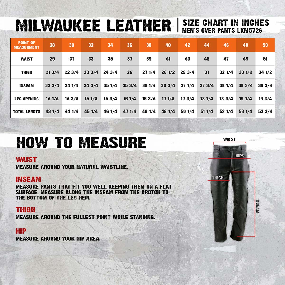 Milwaukee Leather LKM5726 Men's Black Premium Leather Motorcycle