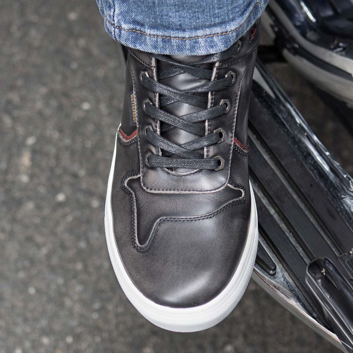 Milwaukee Leather MBM9152 Men's Black Leather High-Top Biker