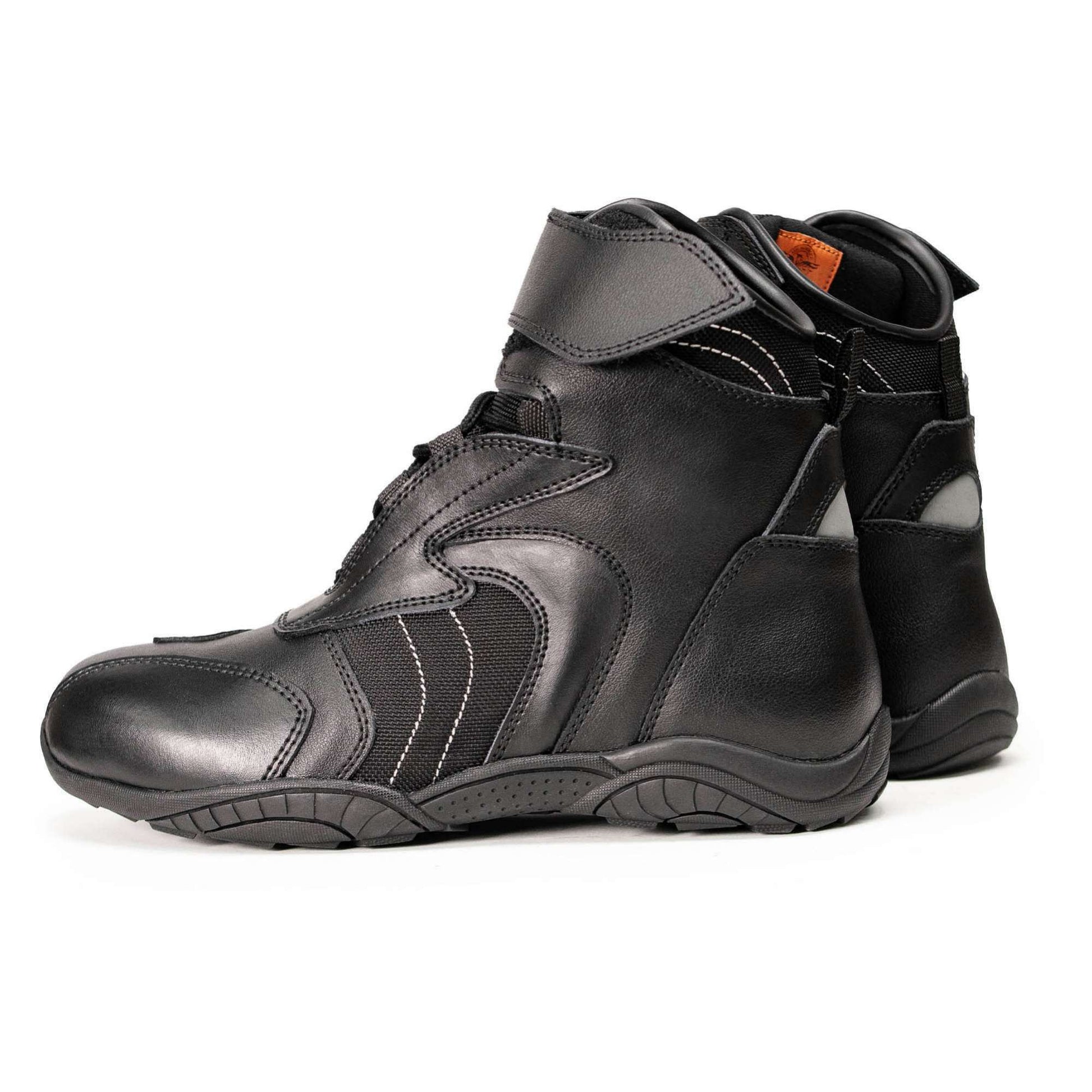 MMCC Men’s Ridge Racer Sport Boots – Black Leather & 600D, Lightweight w/ Reflective Material-MBM9180