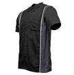 Milwaukee Motorcycle Clothing Co. Men’s Blk/Grey Mechanic Work Shirt – w / Reflective Strip, Rider‑Built MDM11608