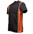 Milwaukee Motorcycle Clothing Co. Men’s Blk/Orange Mechanic Work Shirt – w / Reflective Strip, Rider‑Built MDM11610