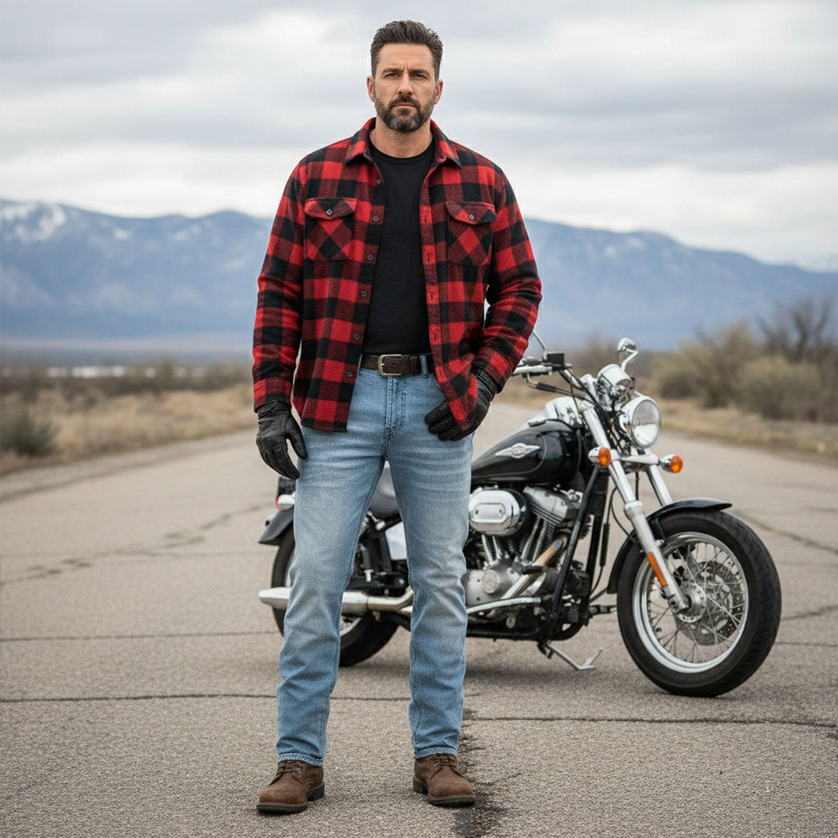 Milwaukee Leather MDM5003 Men's Metro Blue CE Armored Motorcycle Riding Denim Jeans Reinforced w/ Aramid Fibers