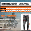 Milwaukee Leather MDM5012 Men's Millennium Blue Knee Flex CE Armored Motorcycle Denim Jeans Reinforced w/ Aramid Fibers