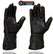 Milwaukee Leather MG7505 Men's Black Gauntlet Leather Winter Motorcycle Hand Gloves