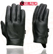 Milwaukee Leather MG7510 Men's Black Leather Gel Padded Palm Short Wrist Motorcycle Hand Gloves W/ ‘Full Panel Cover’