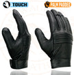 Milwaukee Leather MG7516 Men's Black Leather ’I - Touchscreen Compatible’ Gel Palm Motorcycle Hand Gloves W/ Flex Knuckles
