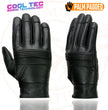 Milwaukee Leather MG7536 Men's Black Leather Gel Palm Motorcycle Gloves w/ Flex Knuckles and Cool-Tec Treatment