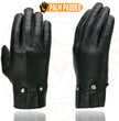 Milwaukee Leather MG7710 Women's Black Perforated Leather Gel Palm Lightweight Motorcycle Hand Gloves W/ Wrist Loops