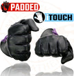 Milwaukee Leather MG7771 Women's Black/ Purple ’I - Touchscreen Compatible’ Laced Wrist Motorcycle Hand Gloves W/ Gel Palm