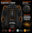 Milwaukee Leather Men's Plaid Flannel Blue Biker Shirt with CE Approved Armor Reinforced w/Aramid Fiber MPM1634