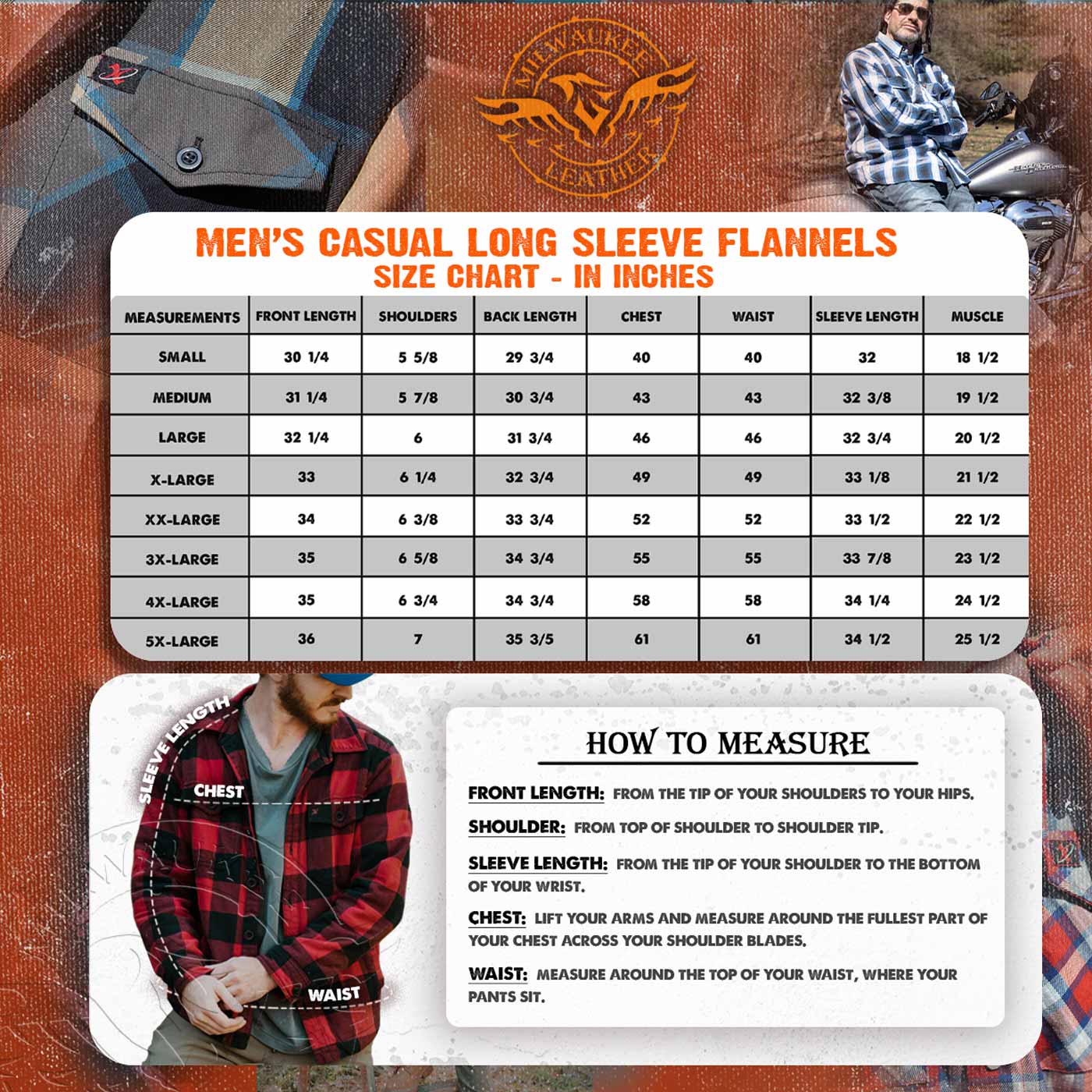 Milwaukee Leather MPM1638 Men's Black and White Checkered Flannel Motorcycle Riding Shirt