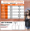 Milwaukee Leather ML1254 Women's Black Premium Leather Side Lace Motorcycle Rider Vest w/ Milwaukee Leather Logo Snaps Closure