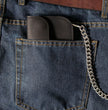 Milwaukee Leather Black Crazy Horse Leather Biker Flap Wallet, MLW7844