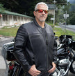 Milwaukee Motorcycle Clothing Co. Men's Contender Scooter Style Black Premium Leather Jacket MMC10001