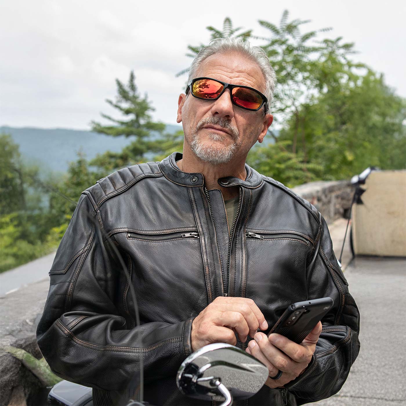 Milwaukee Motorcycle Clothing Co. Men's Anarchy Scooter Style Vintage Brown Premium Leather Riding Jacket MMC10004