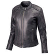 Milwaukee Motorcycle Clothing Co. Women's Foxy Scooter Style Black Premium Leather Jacket w/ Mandarin Collar MMC20000