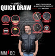 Milwaukee Motorcycle Clothing Co. Men's Quick-Draw Stylesh Premium Black Leather MC Biker Vest MMC30001