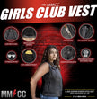 Milwaukee Motorcycle Clothing Co. Women's Girls-Club Black Leather Scooter Style Vest w/ Mandarin Collar MMC40005
