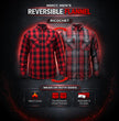 MMCC Men's Ricochet Reversible Flannel Shirt - 100% Cotton Snap Front Plaid w/ Chest and Hand Pockets - MNG11803
